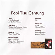 Stoned x Popi Tisu Gantung 4 Ply Air-Cushion 4 Pek