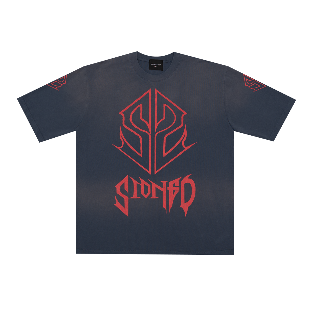 WBB25 : SS Metal Tee Washed Navy