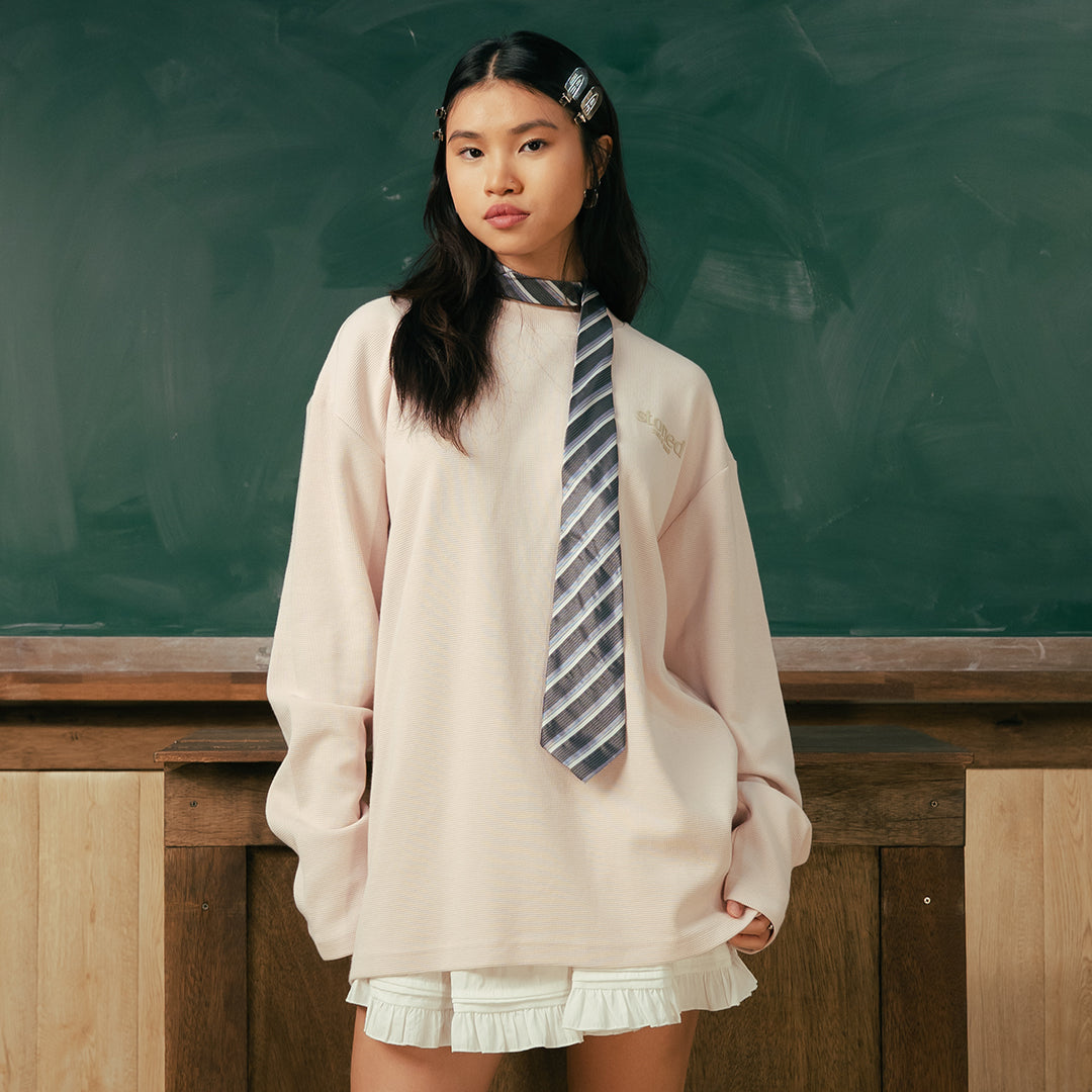 Originals V2 : Waffle L/S Tee Pink