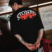 Stoned : Orange Maple Tee Black