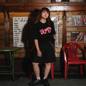 Stoned : Pink Bubble Logo Tee Black