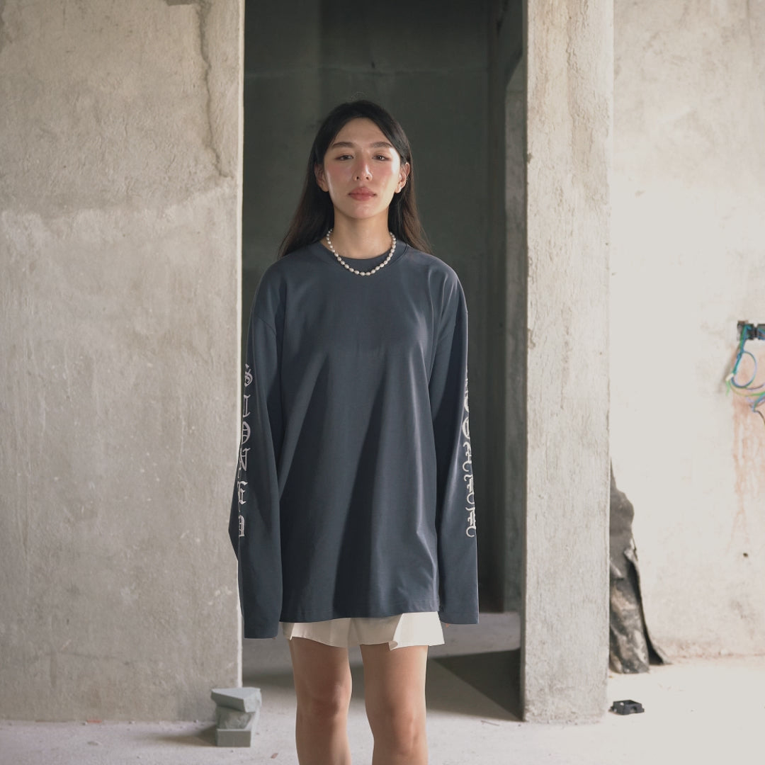 WBB25 : Letter L/S Tee Navy