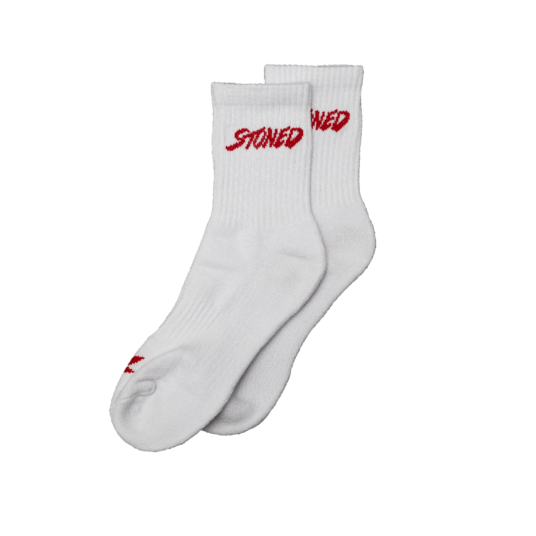 Stoned : Genetic Socks White Red