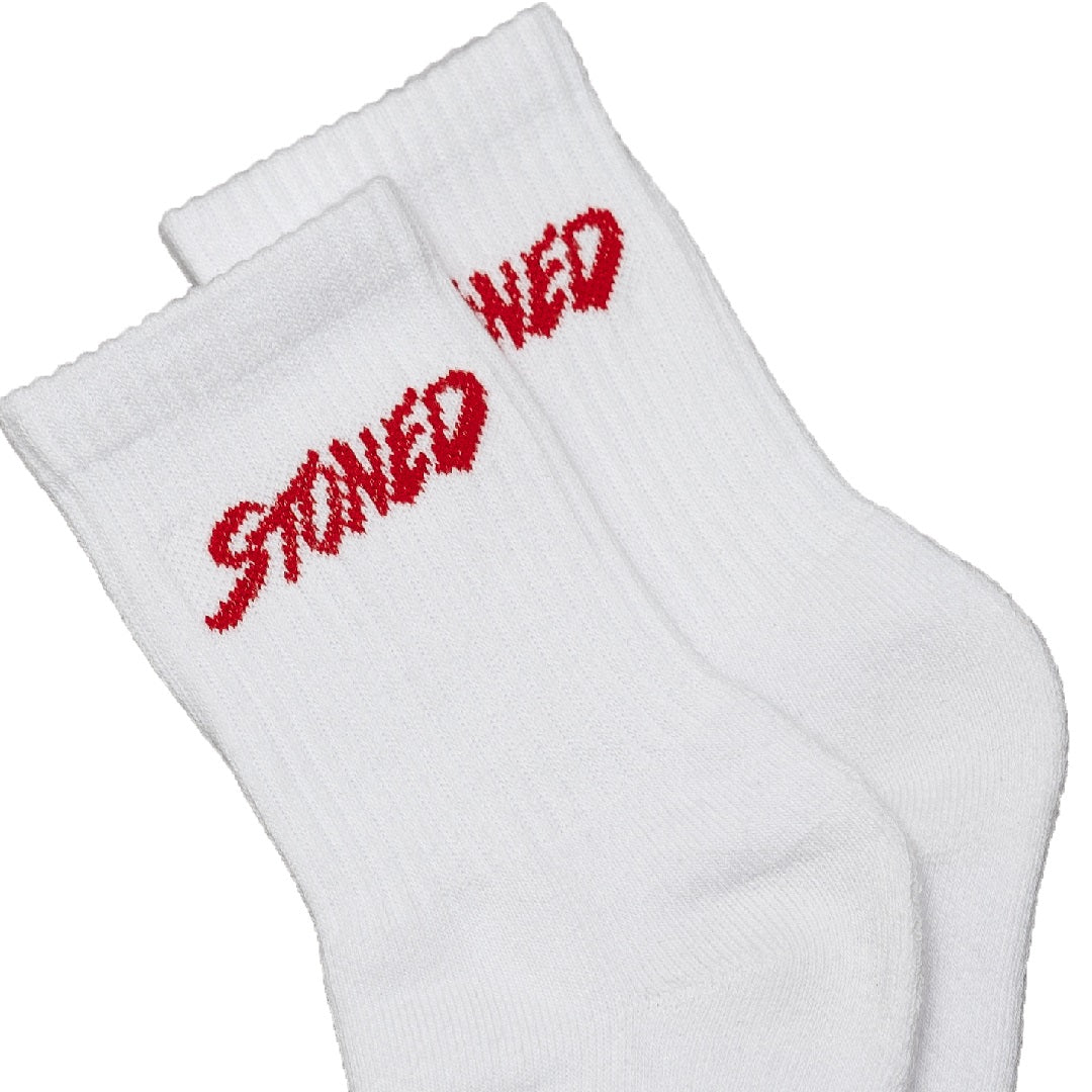 Stoned : Genetic Socks White Red