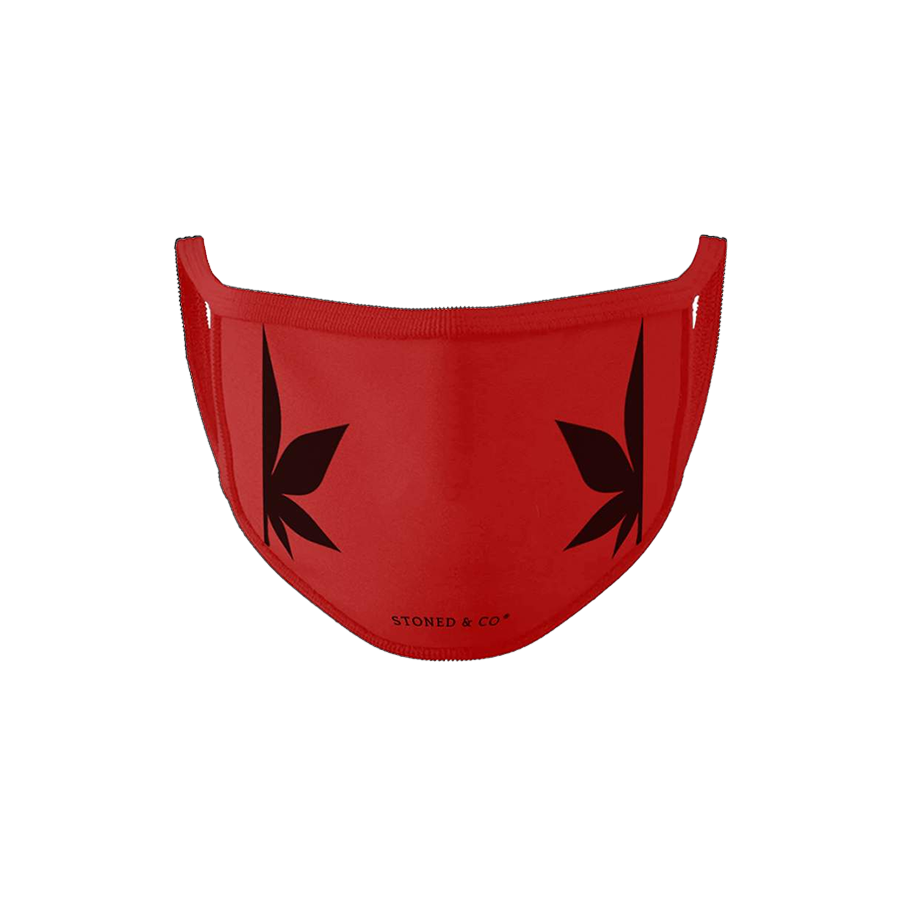 JAPANESE MAPLE LEAF FACE MASK RED