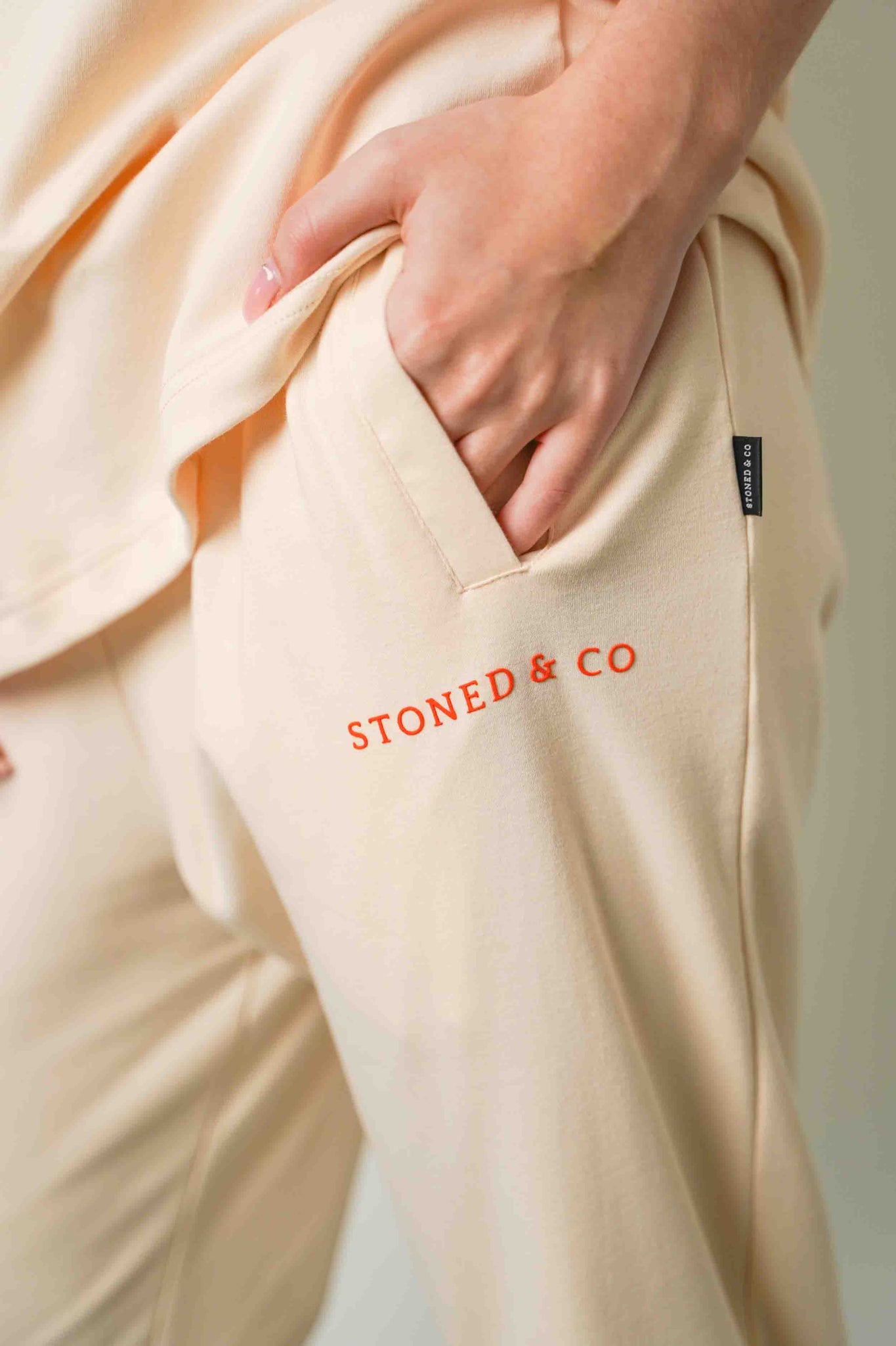 Stoned Eternal : Cream Logo Pants
