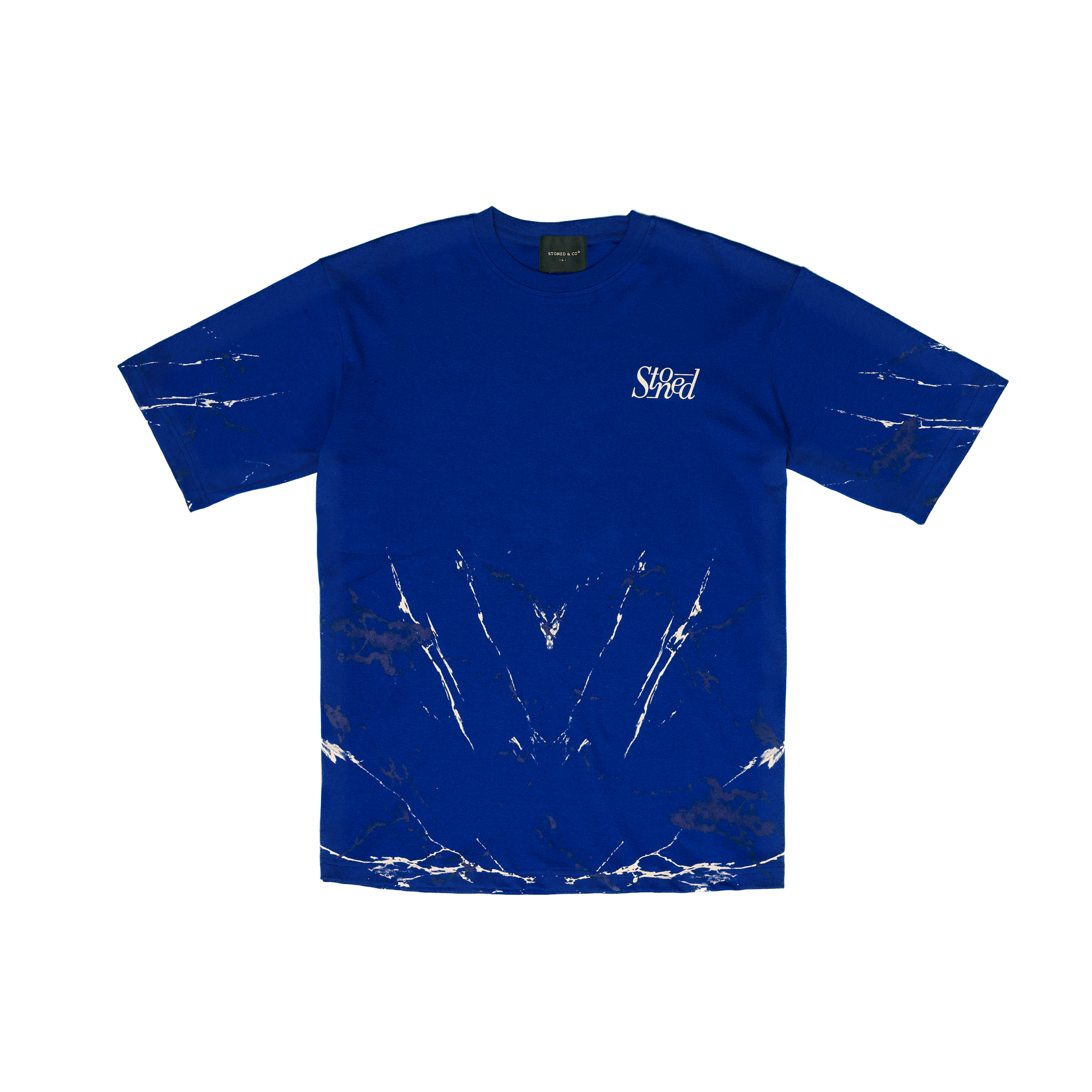 Stoned Blessed : Marble Tee Blue