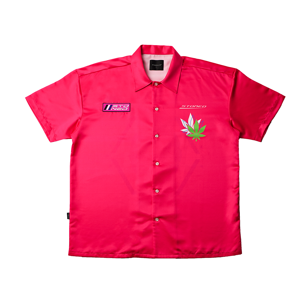 Stoned Mugen : Racing Revere Shirt Pink
