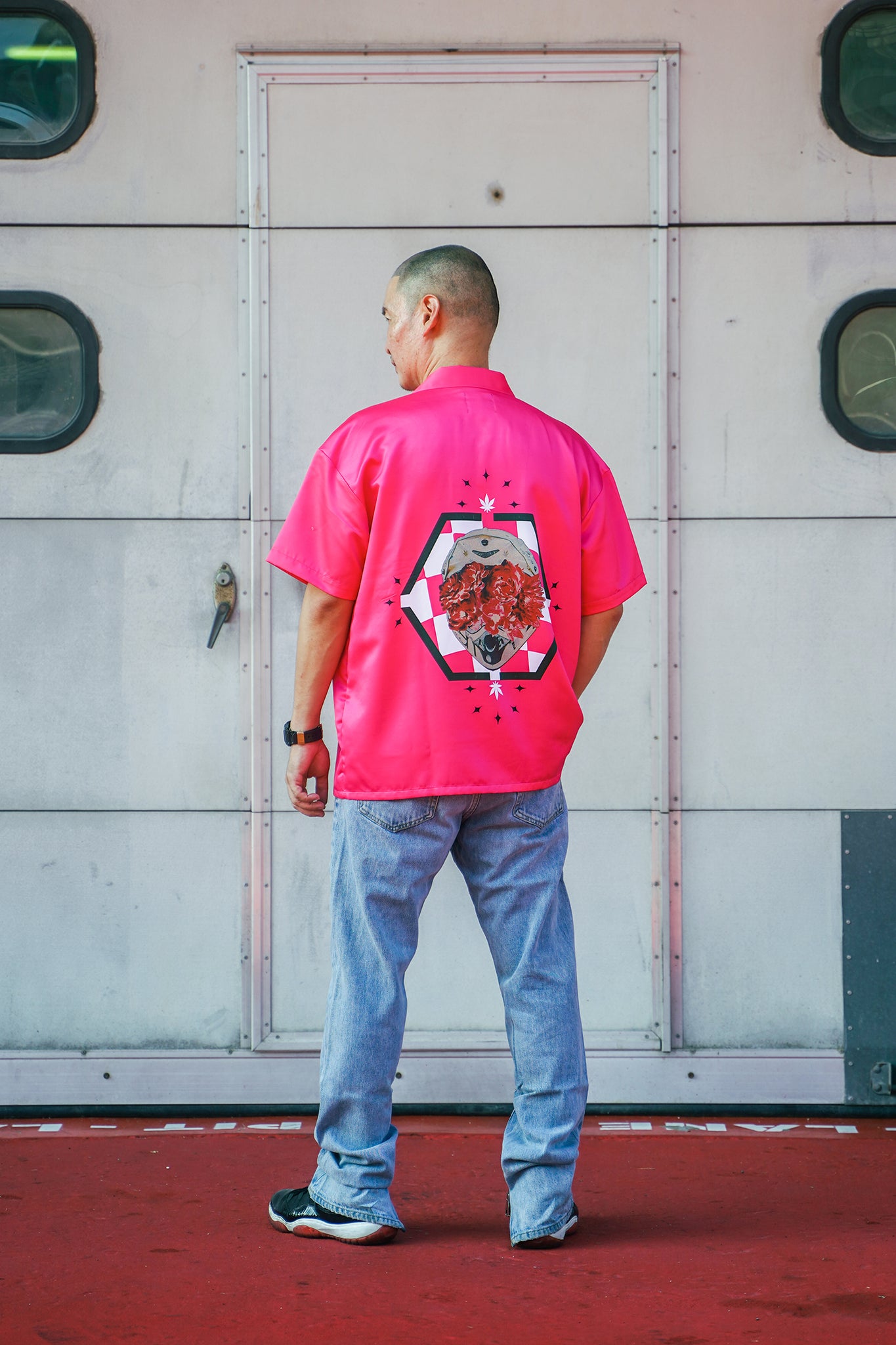 Stoned Mugen : Racing Revere Shirt Pink