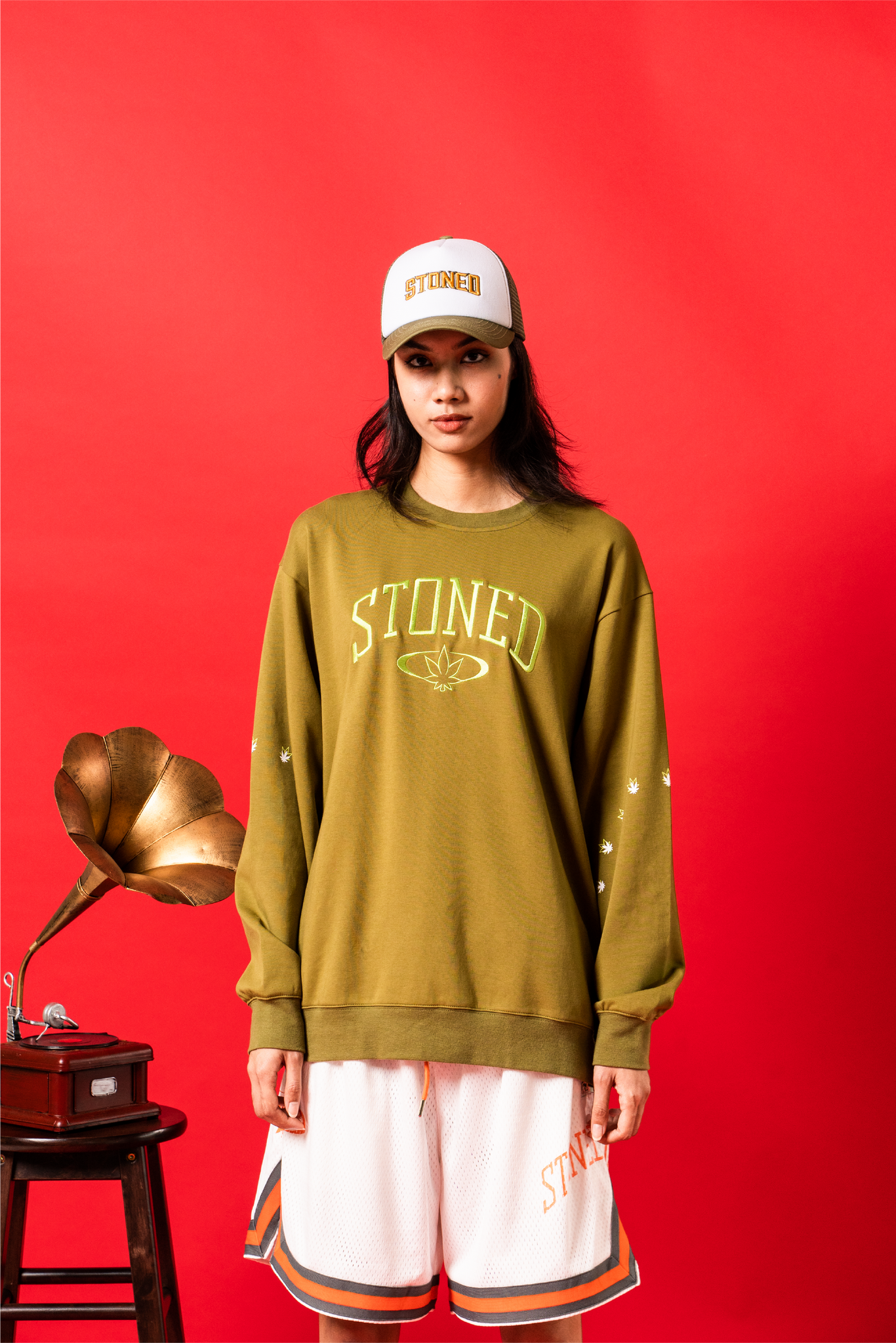 Stoned Universe : Logo Tee L/S Green