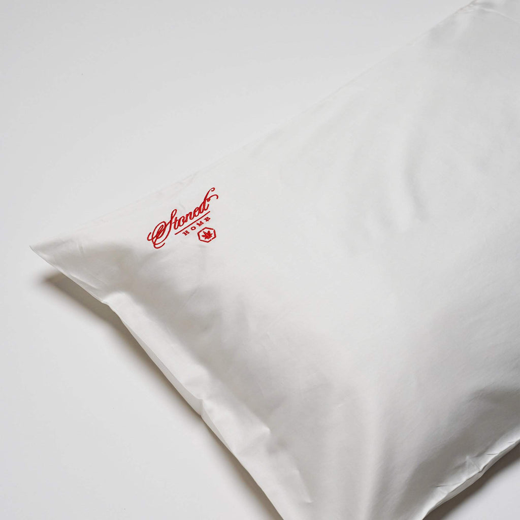 STONED HOME X GAIAS: PEARL WHITE PILLOW CASE SET-Stoned & Co