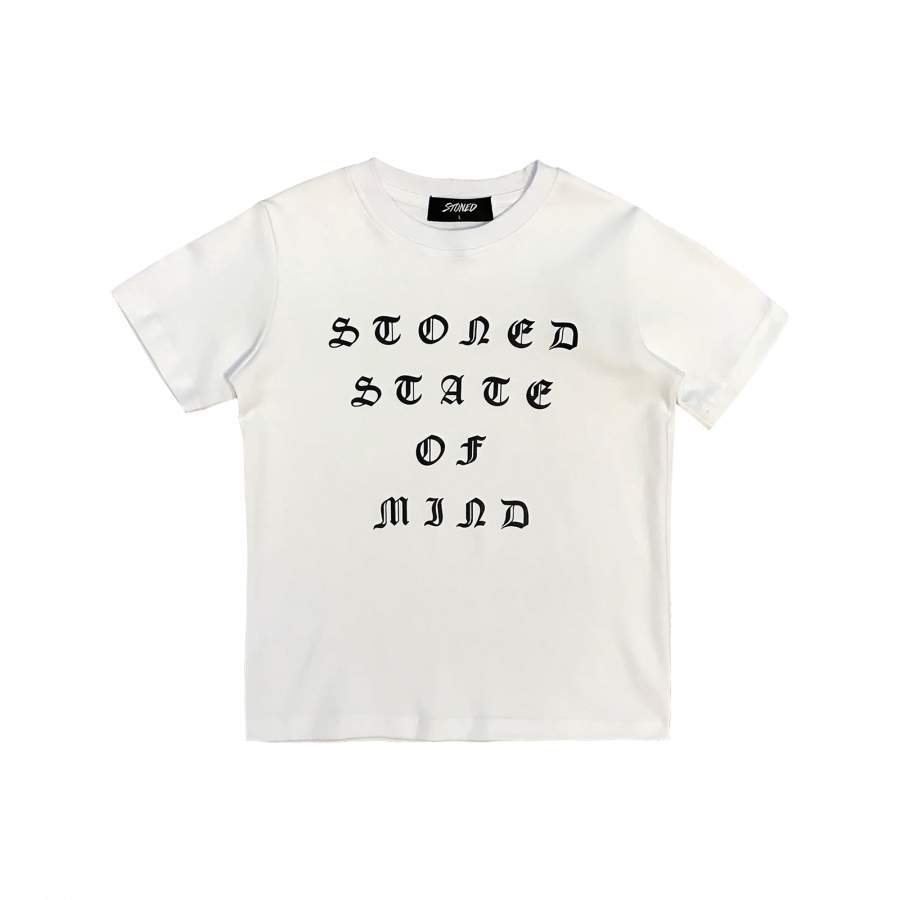 JUNIOR STATE OF MIND TSHIRT WHITE-Stoned & Co