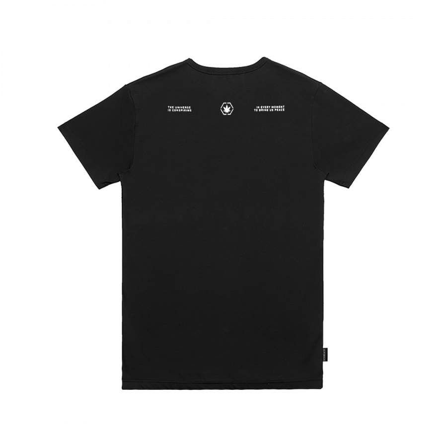 RE-IMAGINED CONSPIRACY OF PEACE TSHIRT BLACK-Stoned & Co