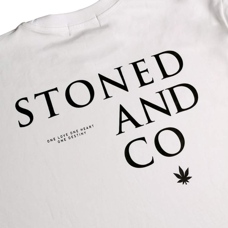 STONED RE-IMAGINED TSHIRT WHITE-Stoned & Co