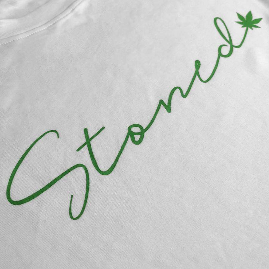 RE-IMAGINED SENSATION SCRIPT TSHIRT WHITE-Stoned & Co