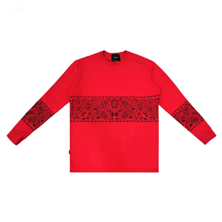 PARADISE L/S TSHIRT RED-Stoned & Co