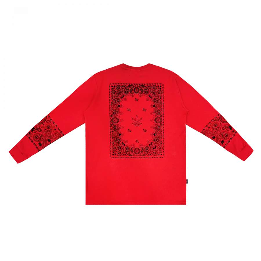 PARADISE L/S TSHIRT RED-Stoned & Co