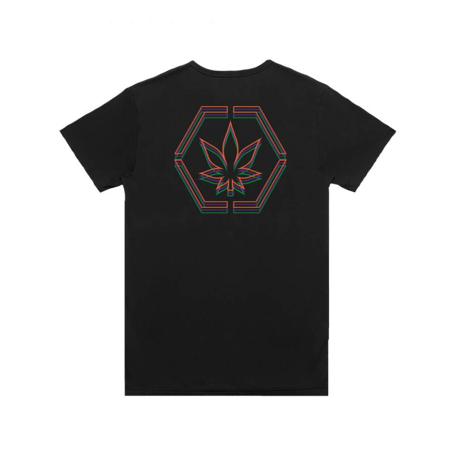TRI-STONED PENTAGON T-SHIRT OVERSIZED BLACK-Stoned & Co